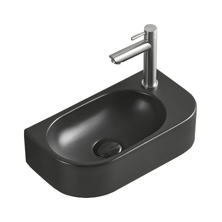 Mexen Viera countertop sink left 40 x 21 cm, matte black - 21274085L