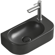Mexen Viera left countertop washbasin 40 x 21 cm, matte black - 21274085L
