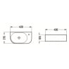 Mexen Viera countertop basin left 40 x 21 cm, black matte - 21274085L