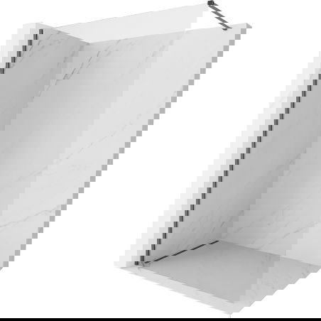 Mexen Kioto-X Walk-in shower wall 160 x 200 cm, transparent 10 mm, brushed gun gray - 800-160-101-66-00-X