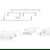 Mexen Box-A vanity cabinet corpus 120 cm, 1 drawer, white gloss - 91AX0-1200-235-1-00