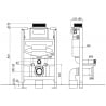Mexen Fenix Air XS-U Pneumatic In-Wall Toilet Frame - 6A850