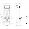 Mexen Fenix W concealed frame for wall-hung toilet - 60105