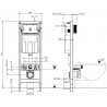 Mexen Fenix Air W Pneumatic Inwall Frame for WC - 6A105
