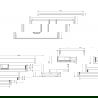 Mexen Box-A vanity cabinet body 80 cm, 2 drawers, white matte - 91AX0-0800-470-2-01