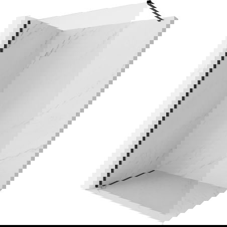 Mexen Kioto-X Walk-in Shower Wall 100 x 200 cm, Transparent 10 mm, Black - 800-100-101-70-00-X