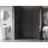 Mexen Kioto-X Walk-in Shower Wall 110 x 200 cm, transparent 10 mm, black - 800-110-101-70-00-X