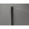 Mexen Kioto-X Walk-in Shower Wall 110 x 200 cm, transparent 10 mm, black - 800-110-101-70-00-X