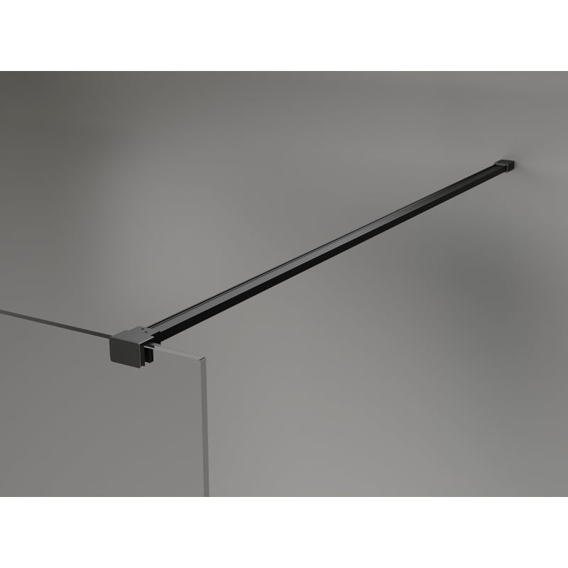 Mexen Kioto-X Walk-in Shower Wall 110 x 200 cm, Transparent 10 mm, Black - 800-110-101-70-00-X