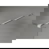 Mexen Kioto-X Walk-in Shower Wall 120 x 200 cm, Transparent 10 mm, Brushed Nickel - 800-120-101-97-00-X
