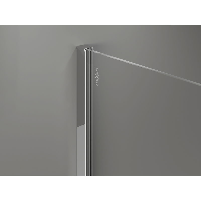 Mexen Kioto-X Walk-in Shower Screen 150 x 200 cm, Frosted 10 mm, Chrome - 800-150-101-01-30-X