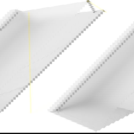 Mexen Kioto-X Walk-in Shower Wall 80 x 200 cm, Frosted 10 mm, Gold - 800-080-101-50-30-X