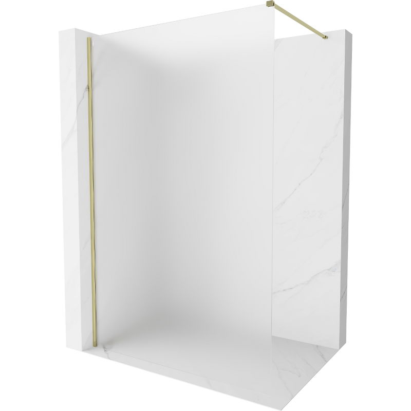 Mexen Kioto-X Walk-in Shower Wall 90 x 200 cm, Frosted 10 mm, Gold - 800-090-101-50-30-X