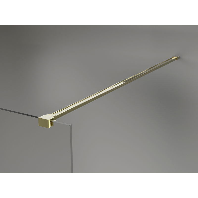 Mexen Kioto-X Walk-in Shower Wall 100 x 200 cm, Frosted 10 mm, Gold - 800-100-101-50-30-X