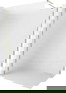 Mexen Kioto-X Walk-in Shower Wall 150 x 200 cm, Frosted 10 mm, Gold - 800-150-101-50-30-X