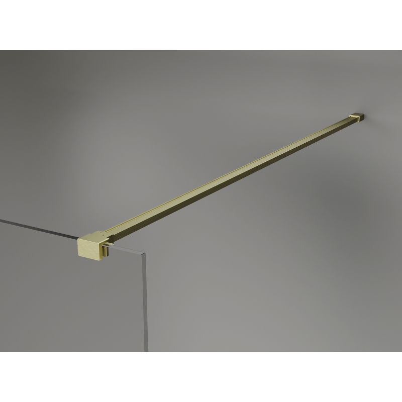 Mexen Kioto-X Walk-in Shower Wall 60 x 200 cm, Frosted 10 mm, Brushed Gold - 800-060-101-55-30-X