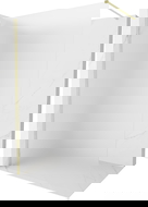 Mexen Kioto-X Walk-in Shower Wall 70 x 200 cm, Frosted 10 mm, Brushed Gold - 800-070-101-55-30-X