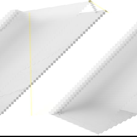 Mexen Kioto-X Walk-in Shower Wall 150 x 200 cm, Frosted 10 mm, Brushed Gold - 800-150-101-55-30-X