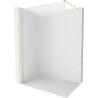 Mexen Kioto-X Walk-in Shower Wall 150 x 200 cm, Frosted Glass 10 mm, Brushed Gold - 800-150-101-55-30-X