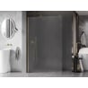 Mexen Kioto-X Walk-in Shower Wall 150 x 200 cm, Frosted Glass 10 mm, Brushed Gold - 800-150-101-55-30-X