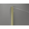 Mexen Kioto-X Walk-in Shower Wall 150 x 200 cm, Frosted Glass 10 mm, Brushed Gold - 800-150-101-55-30-X