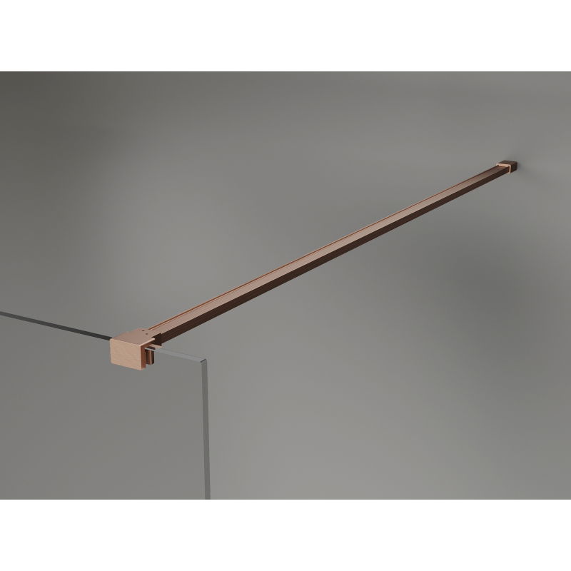 Mexen Kioto-X Walk-in Shower Wall 50 x 200 cm, Frosted 10 mm, Brushed Copper - 800-050-101-65-30-X