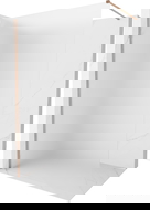 Mexen Kioto-X Walk-in Shower Screen 120 x 200 cm, Frosted 10 mm, Brushed Copper - 800-120-101-65-30-X