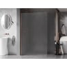 Mexen Kioto-X Walk-in Shower Wall 150 x 200 cm, Frosted 10 mm, Brushed Copper - 800-150-101-65-30-X