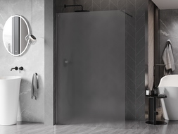 Mexen Kioto-X walk-in shower screen 80 x 200 cm, frost 10 mm, brushed gun grey - 800-080-101-66-30-X