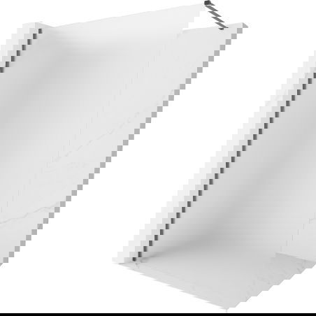 Mexen Kioto-X Walk-in Shower Wall 150 x 200 cm, Frosted 10 mm, Brushed Gun Grey - 800-150-101-66-30-X