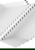 Mexen Kioto-X walk-in shower wall 140 x 200 cm, frost 10 mm, black - 800-140-101-70-30-X