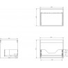 Mexen Box-A cabinet base for sink 60 cm, 1 drawer, white gloss - 91AX0-0600-470-1-00