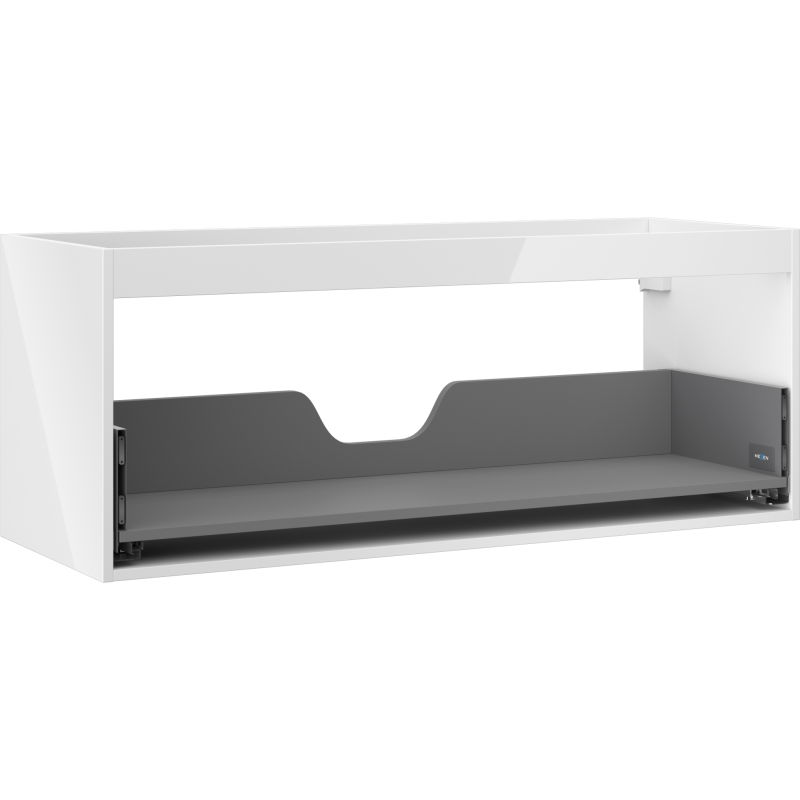 Mexen Box-A vanity cabinet frame 120 cm, 1 drawer, white gloss - 91AX0-1200-470-1-00
