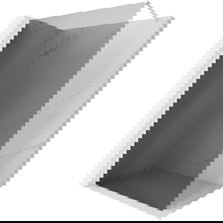 Mexen Kioto-X Walk-in Shower Panel 110 x 200 cm, Graphite 10 mm, White - 800-110-101-20-40-X