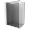 Mexen Kioto-X Walk-in Shower Wall 100 x 200 cm, Graphite 10 mm, Gold - 800-100-101-50-40-X