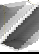 Mexen Kioto-X Walk-in Shower Wall 160 x 200 cm, Graphite 10 mm, Gold - 800-160-101-50-40-X