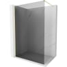 Mexen Kioto-X Walk-in Shower Screen 50 x 200 cm, Graphite 10 mm, Brushed Gold - 800-050-101-55-40-X