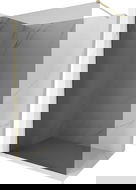 Mexen Kioto-X Walk-in Shower Wall 110 x 200 cm, Graphite 10 mm, Brushed Gold - 800-110-101-55-40-X