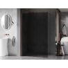 Mexen Kioto-X Walk-in Shower Screen 100 x 200 cm, Graphite 10 mm, Rose Gold - 800-100-101-60-40-X