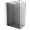 Mexen Kioto-X Walk-in Shower Screen 140 x 200 cm, Graphite 10 mm, Rose Gold - 800-140-101-60-40-X