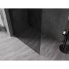 Mexen Kioto-X Walk-in Shower Wall 80 x 200 cm, Graphite 10 mm, Brushed Gun Gray - 800-080-101-66-40-X