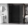 Mexen Kioto-X Walk-in Shower Wall 80 x 200 cm, Graphite 10 mm, Brushed Gun Gray - 800-080-101-66-40-X