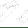 Mexen Kioto-X Walk-in Shower Wall 100 x 200 cm, Graphite 10 mm, Black - 800-100-101-70-40-X