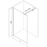 Mexen Kioto-X Walk-in Shower Wall 130 x 200 cm, Graphite 10 mm, Gun Metal - 800-130-101-95-40-X