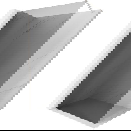 Mexen Kioto-X Walk-in Shower Panel 60 x 200 cm, Graphite 10 mm, Brushed Nickel - 800-060-101-97-40-X