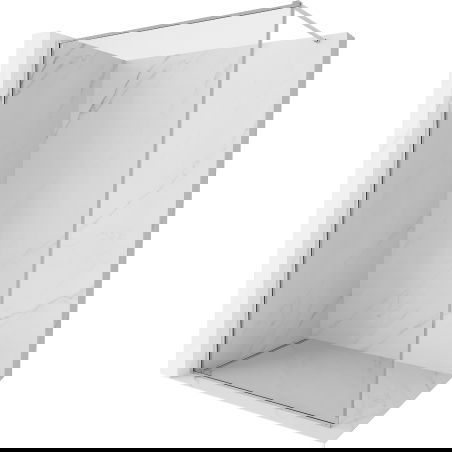 Mexen Kioto-XF Walk-in Shower Panel with Frame 110 x 202 cm, Transparent 10 mm, Chrome - 800-110-104-01-00-X