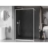 Mexen Kioto-XF Walk-in shower wall with frame 120 x 202 cm, transparent 10 mm, white - 800-120-104-20-00-X