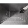 Mexen Kioto-XF Walk-in shower wall with frame 120 x 202 cm, transparent 10 mm, white - 800-120-104-20-00-X
