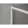 Mexen Kioto-XF Walk-in shower wall with frame 120 x 202 cm, transparent 10 mm, white - 800-120-104-20-00-X