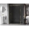 Mexen Kioto-XF Walk-in Shower Panel with Frame 140 x 202 cm, Transparent 10 mm, Gold - 800-140-104-50-00-X